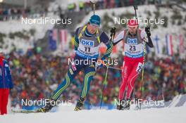 11.01.2015, Oberhof, Germany (GER): Fredrik Lindstroem (SWE) - IBU world cup biathlon, mass men, Oberhof (GER). www.nordicfocus.com. © Manzoni/NordicFocus. Every downloaded picture is fee-liable.