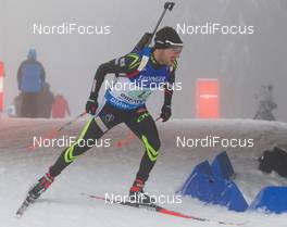 08.01.2015, Oberhof, Germany (GER): Jean Guillaume Beatrix (FRA) - IBU world cup biathlon, relay men, Oberhof (GER). www.nordicfocus.com. © Manzoni/NordicFocus. Every downloaded picture is fee-liable.
