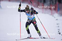 07.01.2015, Oberhof, Germany (GER): Marie Dorin (FRA) - IBU world cup biathlon, relay women, Oberhof (GER). www.nordicfocus.com. © Manzoni/NordicFocus. Every downloaded picture is fee-liable.