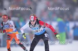 07.01.2015, Oberhof, Germany (GER): Emma Lunder (CAN) - IBU world cup biathlon, relay women, Oberhof (GER). www.nordicfocus.com. © Manzoni/NordicFocus. Every downloaded picture is fee-liable.