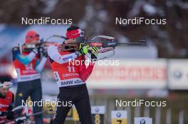 10.01.2015, Oberhof, Germany (GER): Nathan Smith (CAN) - IBU world cup biathlon, sprint men, Oberhof (GER). www.nordicfocus.com. © Manzoni/NordicFocus. Every downloaded picture is fee-liable.