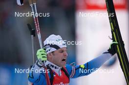 10.01.2015, Oberhof, Germany (GER): Roland Lessing (EST) - IBU world cup biathlon, sprint men, Oberhof (GER). www.nordicfocus.com. © Manzoni/NordicFocus. Every downloaded picture is fee-liable.