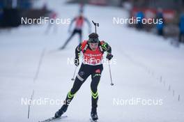 10.01.2015, Oberhof, Germany (GER): Simon Desthieux (FRA) - IBU world cup biathlon, sprint men, Oberhof (GER). www.nordicfocus.com. © Manzoni/NordicFocus. Every downloaded picture is fee-liable.