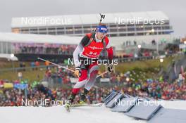 10.01.2015, Oberhof, Germany (GER): Sven Grossegger (AUT) - IBU world cup biathlon, sprint men, Oberhof (GER). www.nordicfocus.com. © Manzoni/NordicFocus. Every downloaded picture is fee-liable.