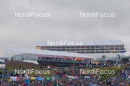 10.01.2015, Oberhof, Germany (GER): Event Feature: The VIP-Tent and spectators on the grand stand - IBU world cup biathlon, sprint men, Oberhof (GER). www.nordicfocus.com. © Manzoni/NordicFocus. Every downloaded picture is fee-liable.