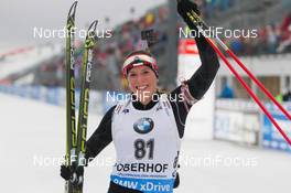 09.01.2015, Oberhof, Germany (GER): Lena Haecki (SUI) - IBU world cup biathlon, sprint women, Oberhof (GER). www.nordicfocus.com. © Manzoni/NordicFocus. Every downloaded picture is fee-liable.