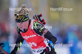 18.01.2015, Ruhpolding, Germany (GER): Marie Dorin (FRA) - IBU world cup biathlon, mass women, Ruhpolding (GER). www.nordicfocus.com. © Manzoni/NordicFocus. Every downloaded picture is fee-liable.
