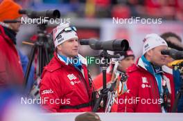 15.01.2015, Ruhpolding, Germany (GER): Egil Gjelland (NOR) coach Team Norway - IBU world cup biathlon, relay men, Ruhpolding (GER). www.nordicfocus.com. © Manzoni/NordicFocus. Every downloaded picture is fee-liable.