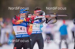 15.01.2015, Ruhpolding, Germany (GER): Eric Lesser (GER) - IBU world cup biathlon, relay men, Ruhpolding (GER). www.nordicfocus.com. © Manzoni/NordicFocus. Every downloaded picture is fee-liable.