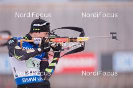 15.01.2015, Ruhpolding, Germany (GER): Simon Desthieux (FRA) - IBU world cup biathlon, relay men, Ruhpolding (GER). www.nordicfocus.com. © Manzoni/NordicFocus. Every downloaded picture is fee-liable.