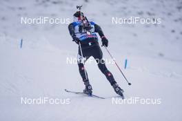 15.01.2015, Ruhpolding, Germany (GER): Gaspard Cuenot (SUI) - IBU world cup biathlon, relay men, Ruhpolding (GER). www.nordicfocus.com. © Manzoni/NordicFocus. Every downloaded picture is fee-liable.