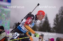17.01.2015, Ruhpolding, Germany (GER): Arnd Peiffer (GER) - IBU world cup biathlon, sprint men, Ruhpolding (GER). www.nordicfocus.com. © Manzoni/NordicFocus. Every downloaded picture is fee-liable.