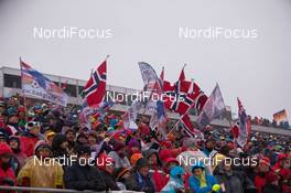 17.01.2015, Ruhpolding, Germany (GER): Event Feature: Norwegian Fans cannot stop celebrating - IBU world cup biathlon, sprint men, Ruhpolding (GER). www.nordicfocus.com. © Manzoni/NordicFocus. Every downloaded picture is fee-liable.