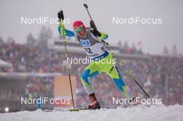 17.01.2015, Ruhpolding, Germany (GER): Janez Maric (SLO) - IBU world cup biathlon, sprint men, Ruhpolding (GER). www.nordicfocus.com. © Manzoni/NordicFocus. Every downloaded picture is fee-liable.