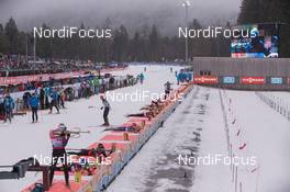 17.01.2015, Ruhpolding, Germany (GER): Event Feature: the shooting range of Ruhpolding - IBU world cup biathlon, sprint men, Ruhpolding (GER). www.nordicfocus.com. © Manzoni/NordicFocus. Every downloaded picture is fee-liable.