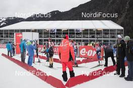 16.01.2015, Ruhpolding, Germany (GER): Event Feature: The start area in Ruhpolding - IBU world cup biathlon, sprint women, Ruhpolding (GER). www.nordicfocus.com. © Manzoni/NordicFocus. Every downloaded picture is fee-liable.