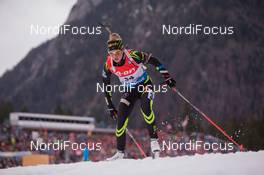 16.01.2015, Ruhpolding, Germany (GER): Marie Dorin (FRA)  - IBU world cup biathlon, sprint women, Ruhpolding (GER). www.nordicfocus.com. © Manzoni/NordicFocus. Every downloaded picture is fee-liable.