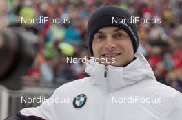 16.01.2015, Ruhpolding, Germany (GER): Event Feature: BMW invited former DTM Champion Bruno Spengler (CAN) to Ruhpolding - IBU world cup biathlon, sprint women, Ruhpolding (GER). www.nordicfocus.com. © Manzoni/NordicFocus. Every downloaded picture is fee-liable.
