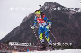 16.01.2015, Ruhpolding, Germany (GER): Darya Yurlova (EST)  - IBU world cup biathlon, sprint women, Ruhpolding (GER). www.nordicfocus.com. © Manzoni/NordicFocus. Every downloaded picture is fee-liable.