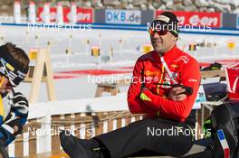 24.01.2015, Antholz, Italy (ITA): Siegfried Mazet (FRA) coach team France - IBU world cup biathlon, pursuit men, Antholz (ITA). www.nordicfocus.com. © Manzoni/NordicFocus. Every downloaded picture is fee-liable.