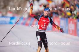24.01.2015, Antholz, Italy (ITA): Simon Schempp (GER) - IBU world cup biathlon, pursuit men, Antholz (ITA). www.nordicfocus.com. © Manzoni/NordicFocus. Every downloaded picture is fee-liable.