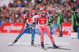 24.01.2015, Antholz, Italy (ITA): Vladimir Iliev (BUL) - IBU world cup biathlon, pursuit men, Antholz (ITA). www.nordicfocus.com. © Manzoni/NordicFocus. Every downloaded picture is fee-liable.