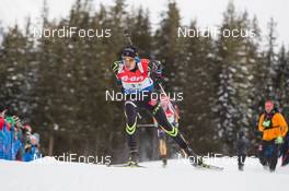 25.01.2015, Antholz, Italy (ITA): Quentin Fillon Maillet (FRA) - IBU world cup biathlon, relay men, Antholz (ITA). www.nordicfocus.com. © Manzoni/NordicFocus. Every downloaded picture is fee-liable.