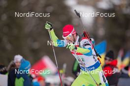 25.01.2015, Antholz, Italy (ITA): Jakov Fak (SLO) - IBU world cup biathlon, relay men, Antholz (ITA). www.nordicfocus.com. © Manzoni/NordicFocus. Every downloaded picture is fee-liable.