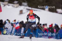 25.01.2015, Antholz, Italy (ITA): Olli Hiidensalo (FIN) - IBU world cup biathlon, relay men, Antholz (ITA). www.nordicfocus.com. © Manzoni/NordicFocus. Every downloaded picture is fee-liable.