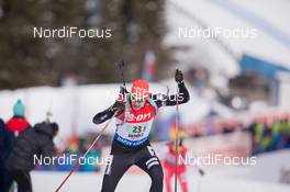 25.01.2015, Antholz, Italy (ITA): Olli Hiidensalo (FIN) - IBU world cup biathlon, relay men, Antholz (ITA). www.nordicfocus.com. © Manzoni/NordicFocus. Every downloaded picture is fee-liable.