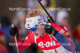 25.01.2015, Antholz, Italy (ITA): Johannes Thingnes Boe (NOR) - IBU world cup biathlon, relay men, Antholz (ITA). www.nordicfocus.com. © Manzoni/NordicFocus. Every downloaded picture is fee-liable.