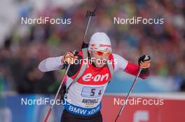 25.01.2015, Antholz, Italy (ITA): Simon Eder (AUT) - IBU world cup biathlon, relay men, Antholz (ITA). www.nordicfocus.com. © Manzoni/NordicFocus. Every downloaded picture is fee-liable.