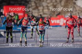 25.01.2015, Antholz, Italy (ITA): Olga Abramova (UKR), Valj Semerenko (UKR) - IBU world cup biathlon, relay women, Antholz (ITA). www.nordicfocus.com. © Manzoni/NordicFocus. Every downloaded picture is fee-liable.