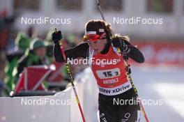 25.01.2015, Antholz, Italy (ITA): Lena Haecki (SUI) - IBU world cup biathlon, relay women, Antholz (ITA). www.nordicfocus.com. © Manzoni/NordicFocus. Every downloaded picture is fee-liable.