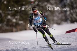 22.01.2015, Antholz, Italy (ITA): Simon Fourcade (FRA) - IBU world cup biathlon, sprint men, Antholz (ITA). www.nordicfocus.com. © Manzoni/NordicFocus. Every downloaded picture is fee-liable.