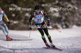 22.01.2015, Antholz, Italy (ITA): Jean Guillaume Beatrix (FRA) - IBU world cup biathlon, sprint men, Antholz (ITA). www.nordicfocus.com. © Manzoni/NordicFocus. Every downloaded picture is fee-liable.