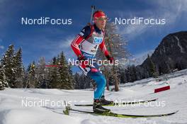22.01.2015, Antholz, Italy (ITA): Dmitry Malyshko (RUS) - IBU world cup biathlon, sprint men, Antholz (ITA). www.nordicfocus.com. © Manzoni/NordicFocus. Every downloaded picture is fee-liable.