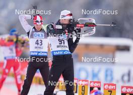 22.01.2015, Antholz, Italy (ITA): Gaspard Cuenot (SUI) - IBU world cup biathlon, sprint men, Antholz (ITA). www.nordicfocus.com. © Manzoni/NordicFocus. Every downloaded picture is fee-liable.