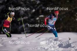 22.01.2015, Antholz, Italy (ITA): Anton Shipulin (RUS), Martin Fourcade (FRA) - IBU world cup biathlon, sprint men, Antholz (ITA). www.nordicfocus.com. © Manzoni/NordicFocus. Every downloaded picture is fee-liable.
