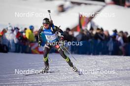 23.01.2015, Antholz, Italy (ITA): Justine Braisaz (FRA) - IBU world cup biathlon, sprint women, Antholz (ITA). www.nordicfocus.com. © Manzoni/NordicFocus. Every downloaded picture is fee-liable.