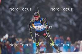 23.01.2015, Antholz, Italy (ITA): Justine Braisaz (FRA) - IBU world cup biathlon, sprint women, Antholz (ITA). www.nordicfocus.com. © Manzoni/NordicFocus. Every downloaded picture is fee-liable.