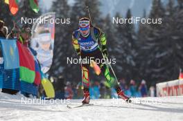 23.01.2015, Antholz, Italy (ITA): Iryna Kryuko (BLR) - IBU world cup biathlon, sprint women, Antholz (ITA). www.nordicfocus.com. © Manzoni/NordicFocus. Every downloaded picture is fee-liable.