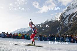 23.01.2015, Antholz, Italy (ITA): Elise Ringen (NOR) - IBU world cup biathlon, sprint women, Antholz (ITA). www.nordicfocus.com. © Manzoni/NordicFocus. Every downloaded picture is fee-liable.