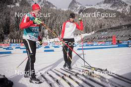 21.01.2015, Antholz, Italy (ITA): Rosanna Crawford (CAN), Matthias Ahrens (GER) coach team Canada - IBU world cup biathlon, training, Antholz (ITA). www.nordicfocus.com. © Manzoni/NordicFocus. Every downloaded picture is fee-liable.