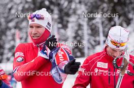 21.01.2015, Antholz, Italy (ITA): Emil Hegle Svendsen (NOR), Alexander Os (NOR) - IBU world cup biathlon, training, Antholz (ITA). www.nordicfocus.com. © Manzoni/NordicFocus. Every downloaded picture is fee-liable.