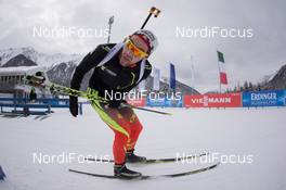 21.01.2015, Antholz, Italy (ITA): Michael Roesch (BEL) - IBU world cup biathlon, training, Antholz (ITA). www.nordicfocus.com. © Manzoni/NordicFocus. Every downloaded picture is fee-liable.