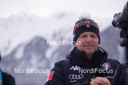 21.01.2015, Antholz, Italy (ITA): Andreas Zingerle (ITA) coach team Italy - IBU world cup biathlon, training, Antholz (ITA). www.nordicfocus.com. © Manzoni/NordicFocus. Every downloaded picture is fee-liable.