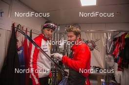 21.01.2015, Antholz, Italy (ITA): Rosanna Crawford (CAN), Tom Zidec (CAN) - IBU world cup biathlon, training, Antholz (ITA). www.nordicfocus.com. © Manzoni/NordicFocus. Every downloaded picture is fee-liable.