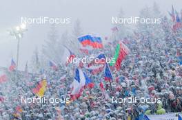 08.02.2015, Nove Mesto, Czech Republic (CZE): Event Feature: Heavy snow during the womens pursuit - IBU world cup biathlon, pursuit women, Nove Mesto (CZE). www.nordicfocus.com. © Manzoni/NordicFocus. Every downloaded picture is fee-liable.