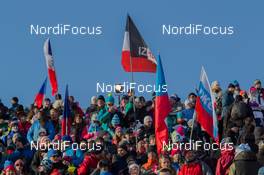 06.02.2015, Nove Mesto, Czech Republic (CZE): Event Feature: Fans with flags - IBU world cup biathlon, single mixed relay, Nove Mesto (CZE). www.nordicfocus.com. © Manzoni/NordicFocus. Every downloaded picture is fee-liable.